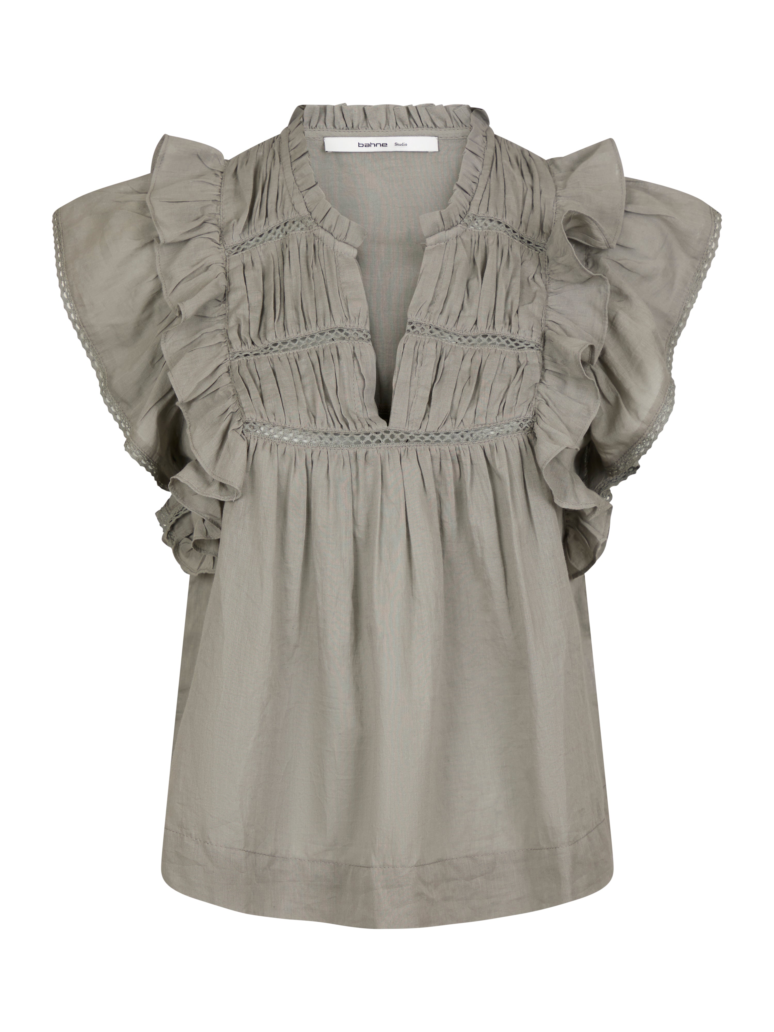 Mable Voile top - Smoke Green